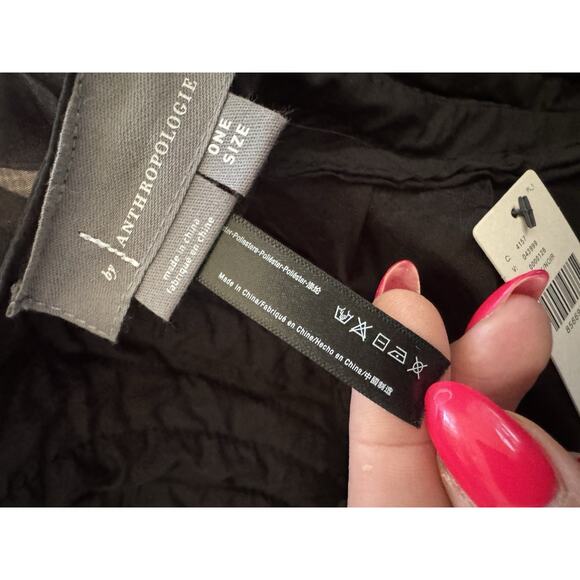 By Anthropologie Ruffle Drama Sleeve Shrug Black NWT One Size Statement Runway - Picture 7 of 16